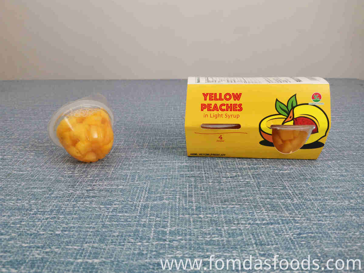 Yellow Clingstone Peach in 4oz Cup